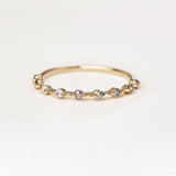 Floating Diamonds Ring - 0.18ct Salt & Pepper Diamonds