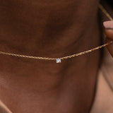 Twinkle Diamond Necklace - 0.1ct Salt & Pepper Diamond