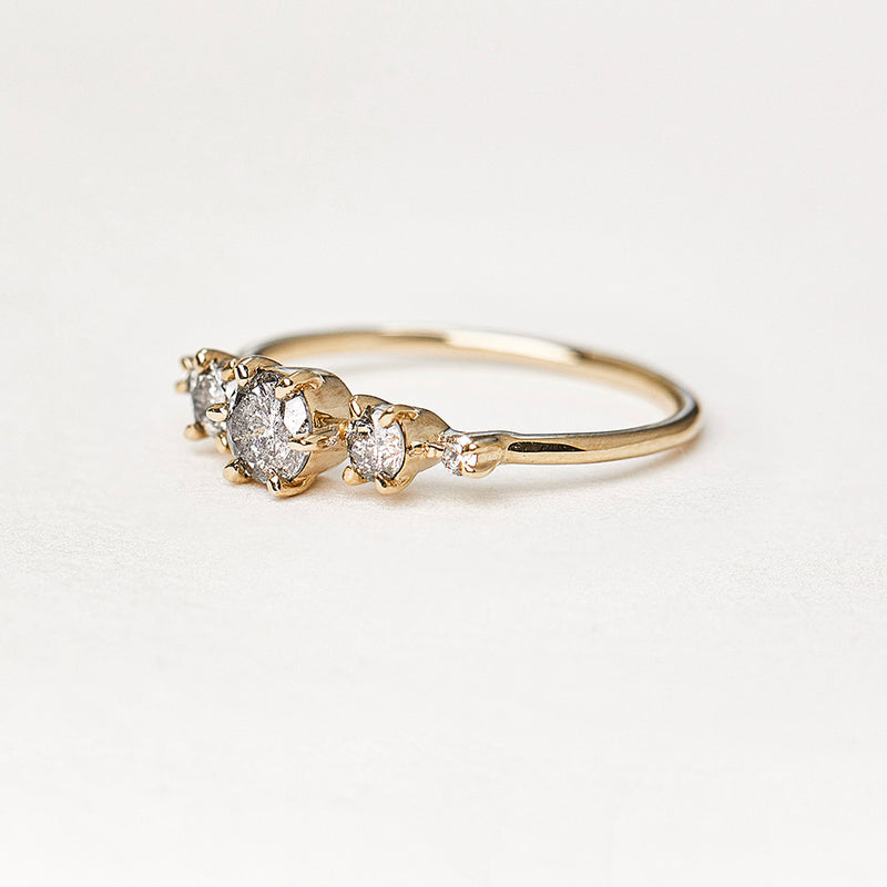 Stargaze Diamond Ring - 0.59ct Salt & Pepper Diamonds
