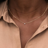 Twinkle Diamond Necklace - 0.1ct Salt & Pepper Diamond