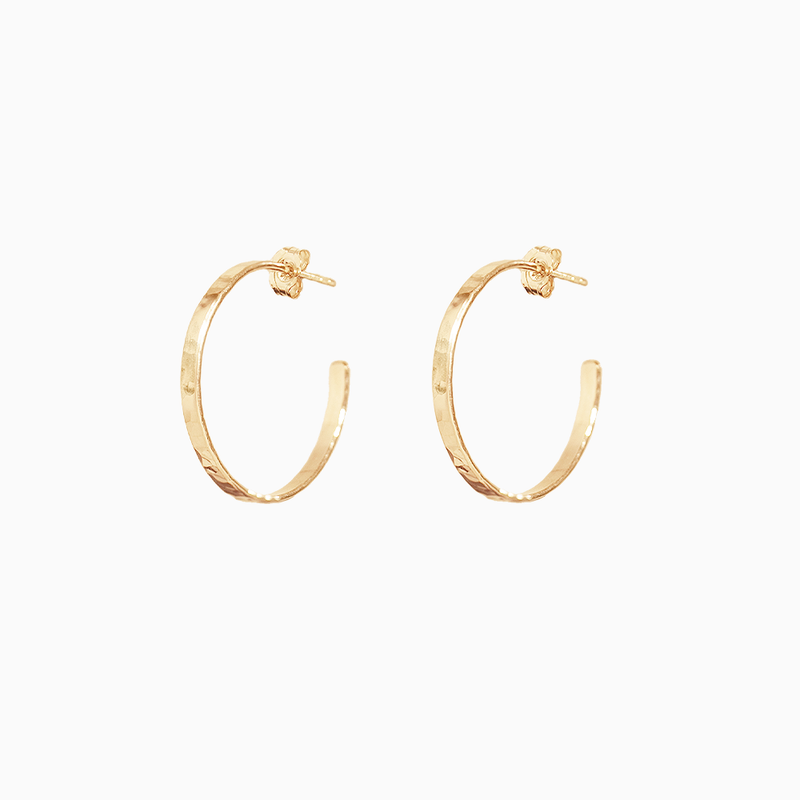 Bold Hammered Hoops