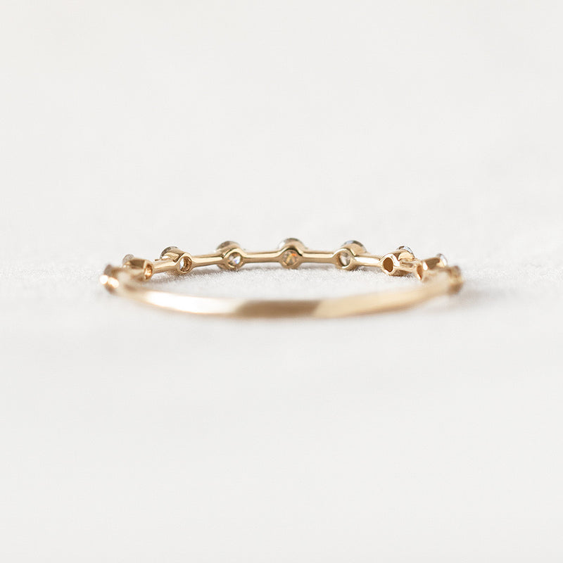 Floating Diamonds Ring - 0.18ct Salt & Pepper Diamonds